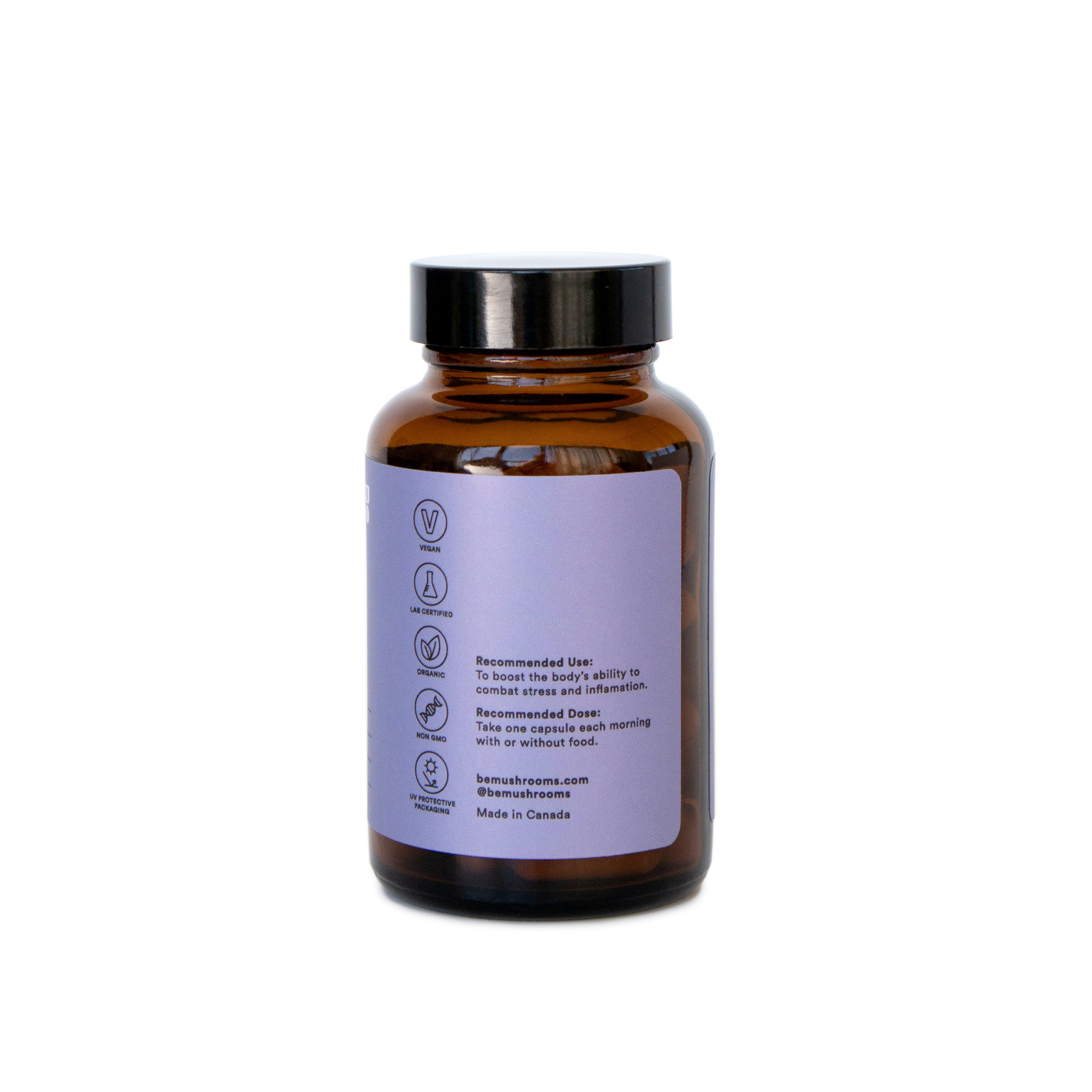 Be Calm Booster Mushroom Supplement Capsules Front