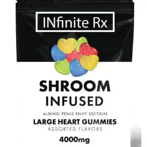 INfinite Rx Shroom Infused Albino Penis Envy Edition Large Heart Gummies Edibles Front