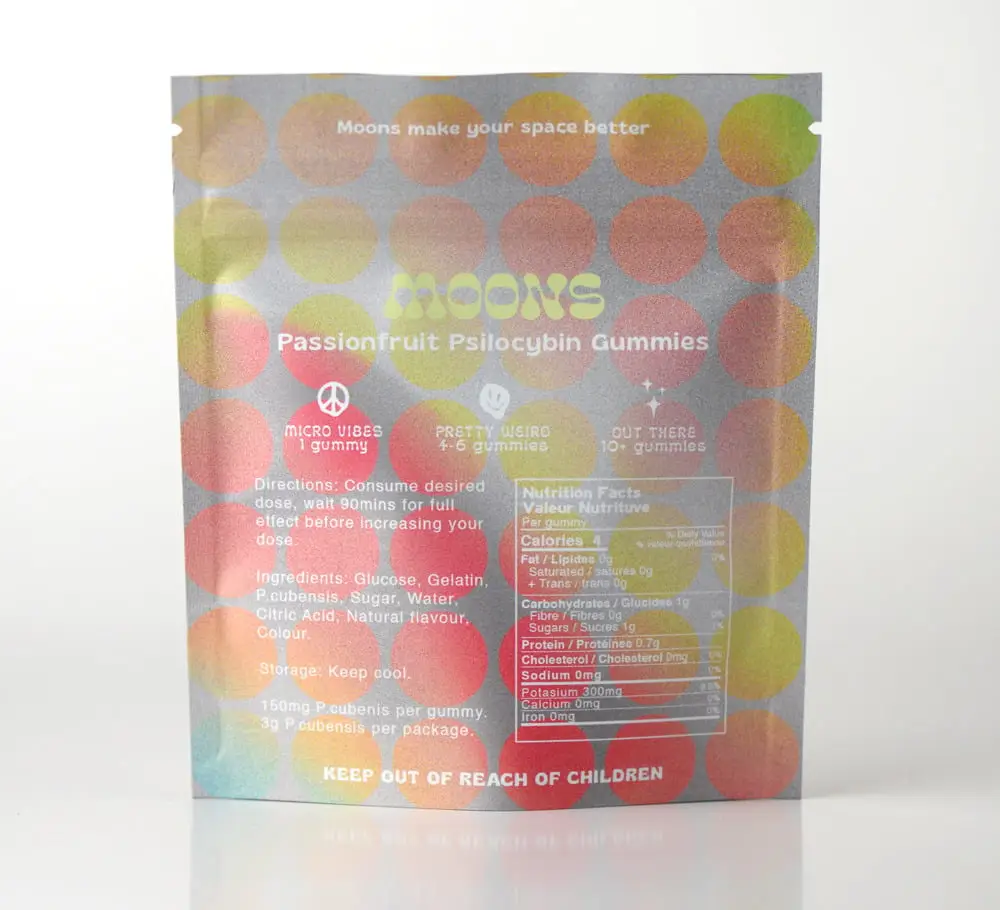 MOONS Psilocybin Gummies Edibles Passionfruit Back