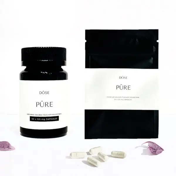 Dose PURE Golden Teacher microdose capsules