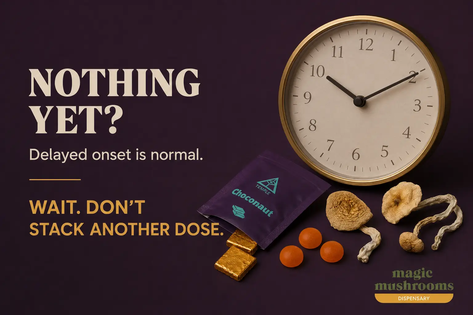Wait before taking more when shrooms have not kicked in