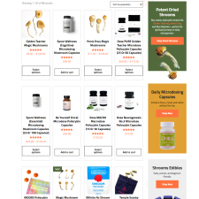 Browse magic mushroom products online